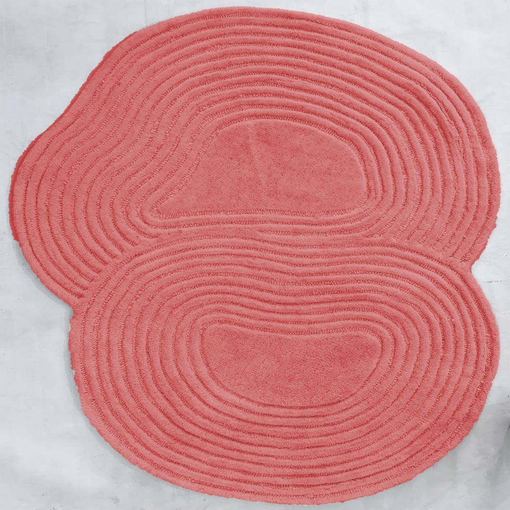 Red Color Hand Tufted Rug for Living Room Bedroom Modern Home Decor