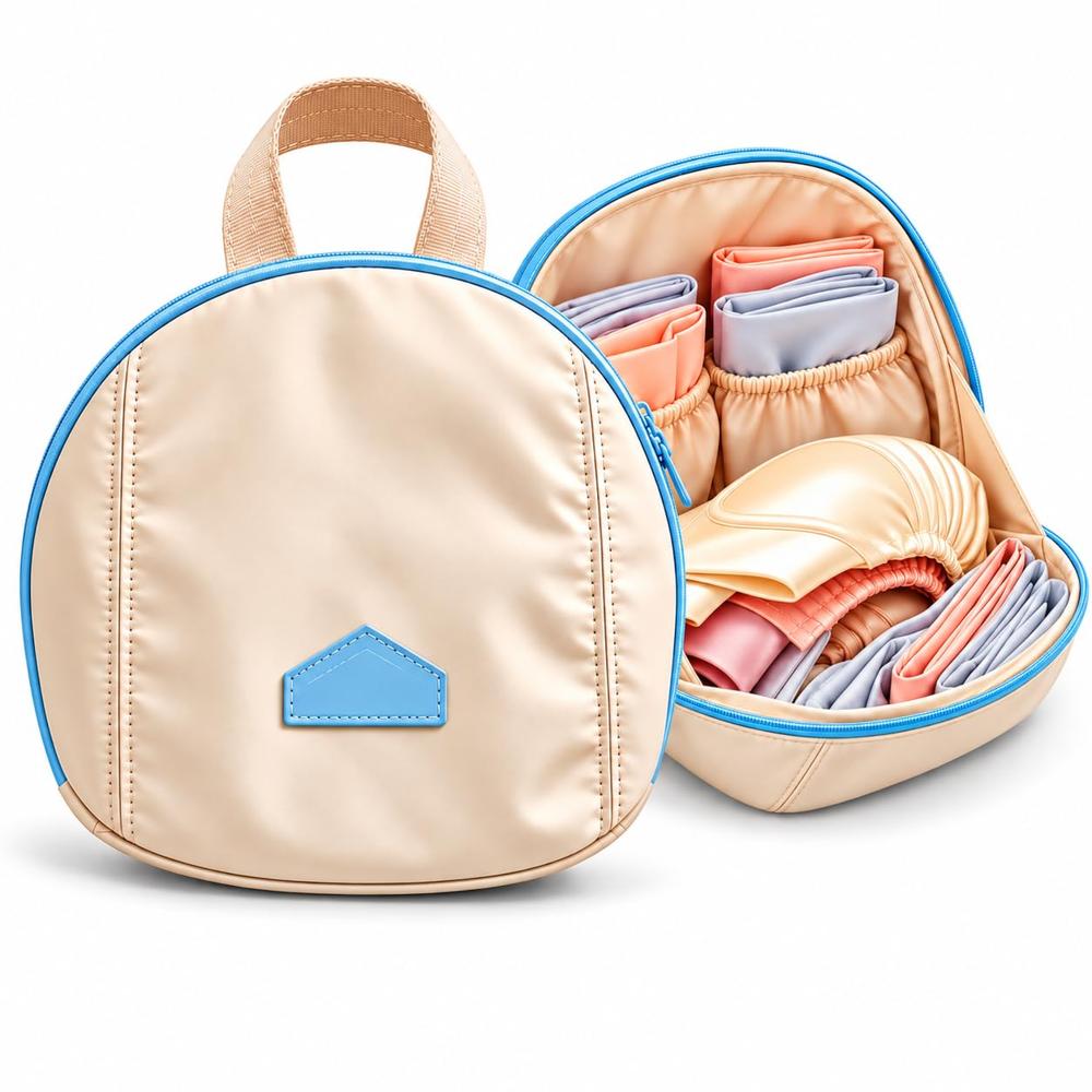 Round Travel Cosmetic Storage Bag - Capacity: 2 Ltr