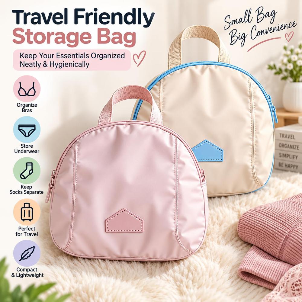 Round Travel Cosmetic Storage Bag