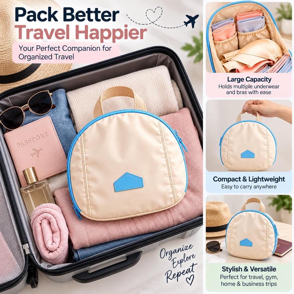 Round Travel Cosmetic Storage Bag
