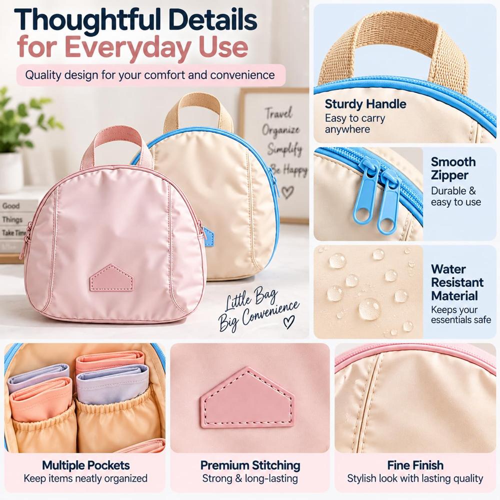 Round Travel Cosmetic Storage Bag