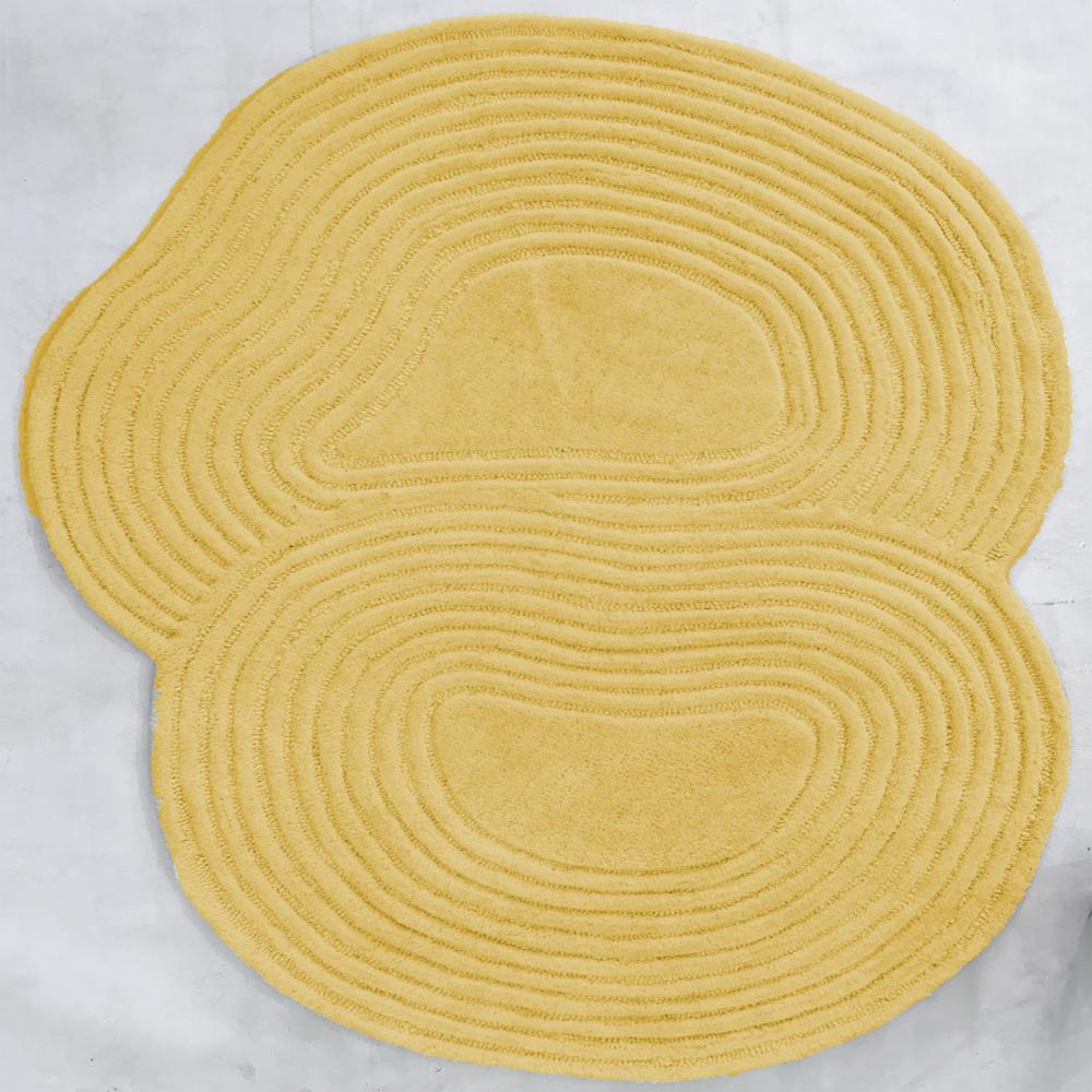 Yellow Color Hand Tufted Rug for Living Room Bedroom Modern Home Decor