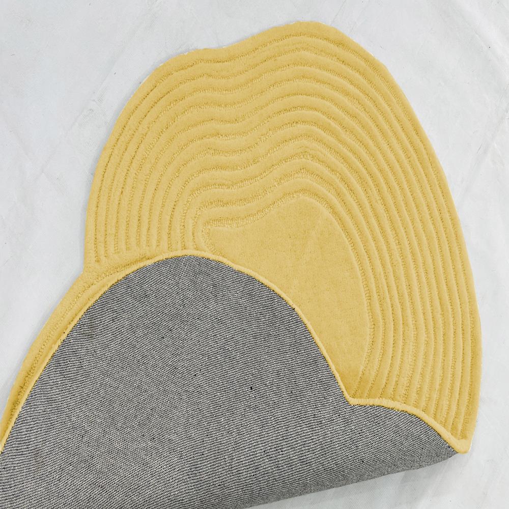Yellow Color Hand Tufted Rug for Living Room Bedroom Modern Home Decor