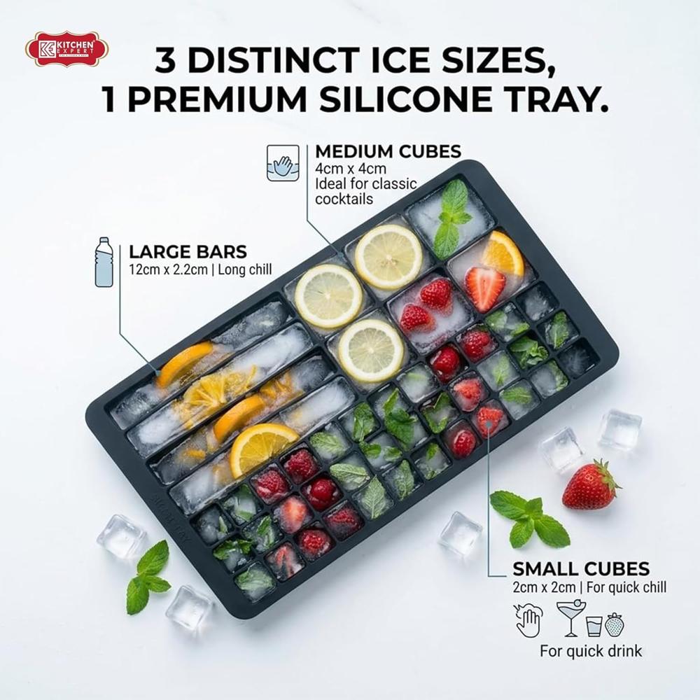 Silicone Ice Cube Tray With Lid
