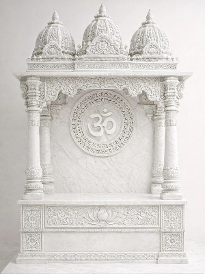 White Marble Stone Temple - Design Type: Carved