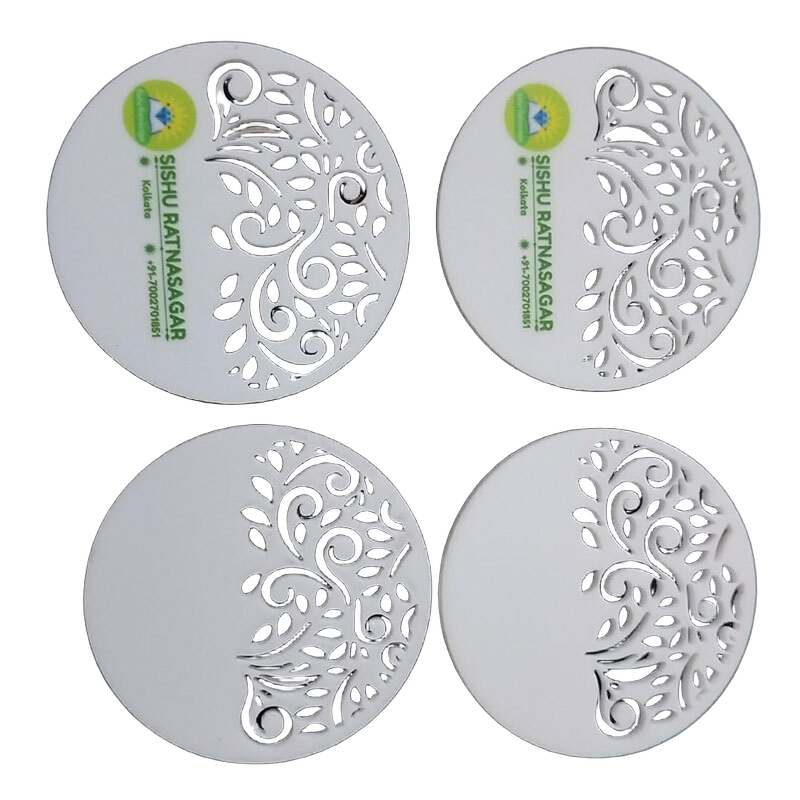 Customized Tea Coaster Set - Material: White Acrylic