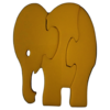 Acrylic Puzzle-Elephant Figure