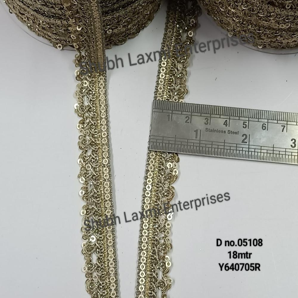 Fancy Dupatta Border Lace - Color: Golden