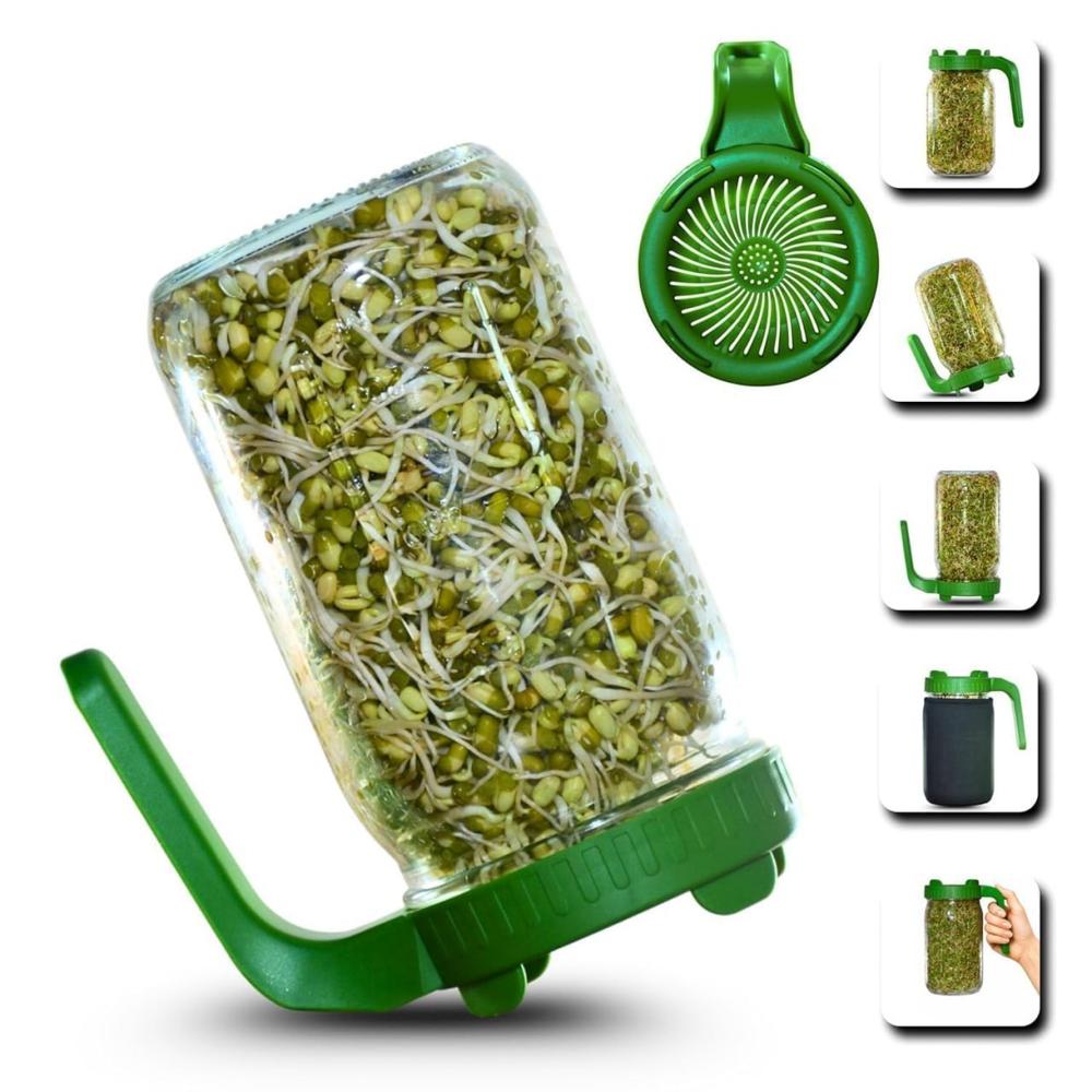 Glass Sprout Maker Jar With Lid