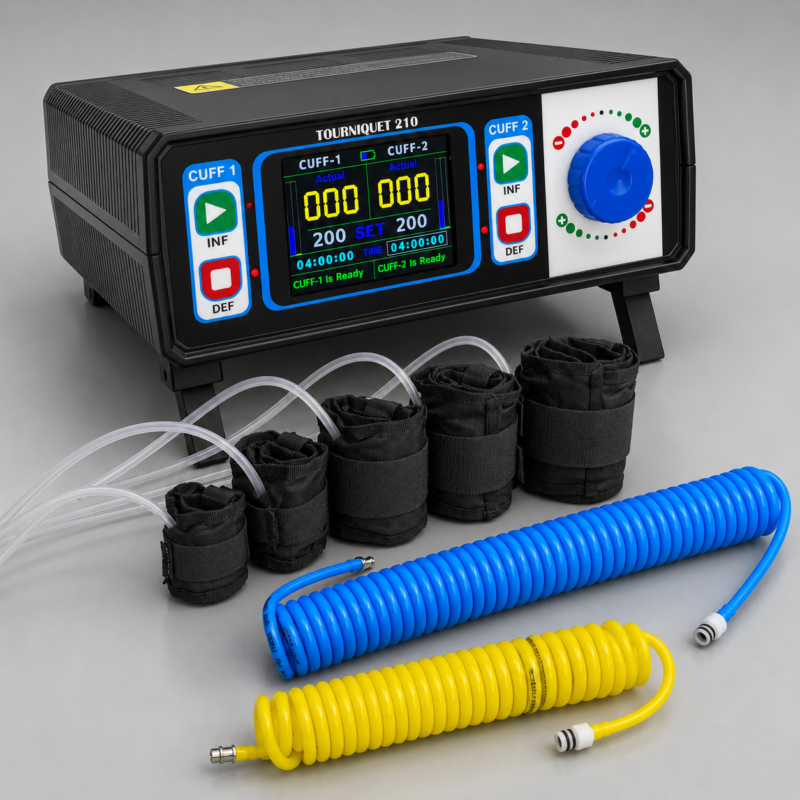 RainbowMMed Tourniquet Machine with cuffs Digital Electric Tourniquet machine Fully Automatic Dual Cuff Tourniquet System