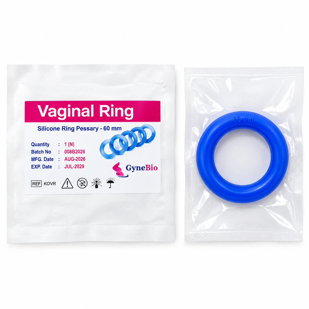 GyneBio Silicone Vaginal Ring pessary for women Uterine Prolapse Disposable Sterile Ring Pessary for Vaginal Prolapse