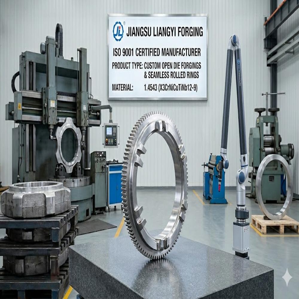 1.4543 X3CrNiCuTiNb12-9 S45500 Custom 455 XM-16 PH Martensitic Stainless Forgings for Aerospace High Strength Shafts Bars and Rings Jiangsu Liangyi 