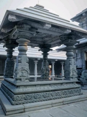 Marble Stone Temple - Color: Grey & Black