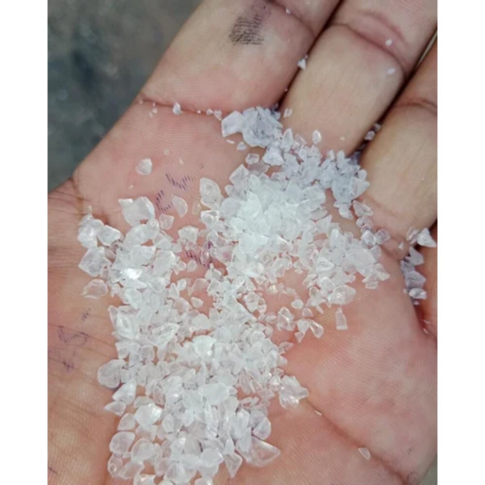Pmma Clear Regrind - Granule Size, 100% Clear Transparency | Industrial Application, Room Temperature Storage, 25kgs Packaging