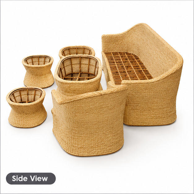 Cane Crafts - Handcrafted Natural Cane, Custom Sizes, Round | Eco-friendly, Polished, Durable, Lightweight, Ethnic Design