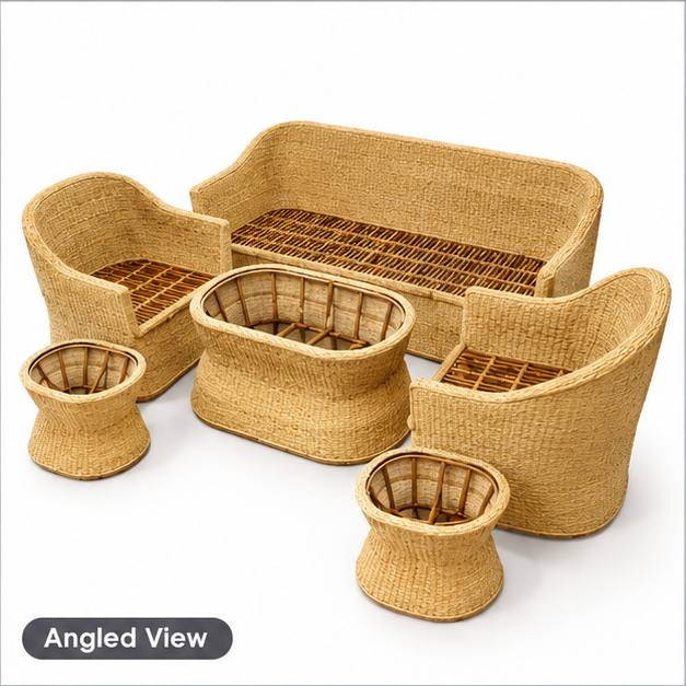 Cane Crafts - Handcrafted Natural Cane, Custom Sizes, Round | Eco-friendly, Polished, Durable, Lightweight, Ethnic Design