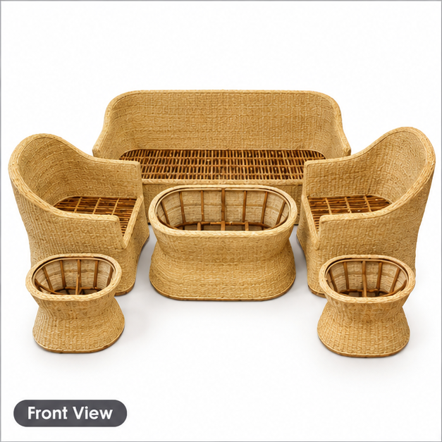 Cane Crafts - Handcrafted Natural Cane, Custom Sizes, Round | Eco-friendly, Polished, Durable, Lightweight, Ethnic Design