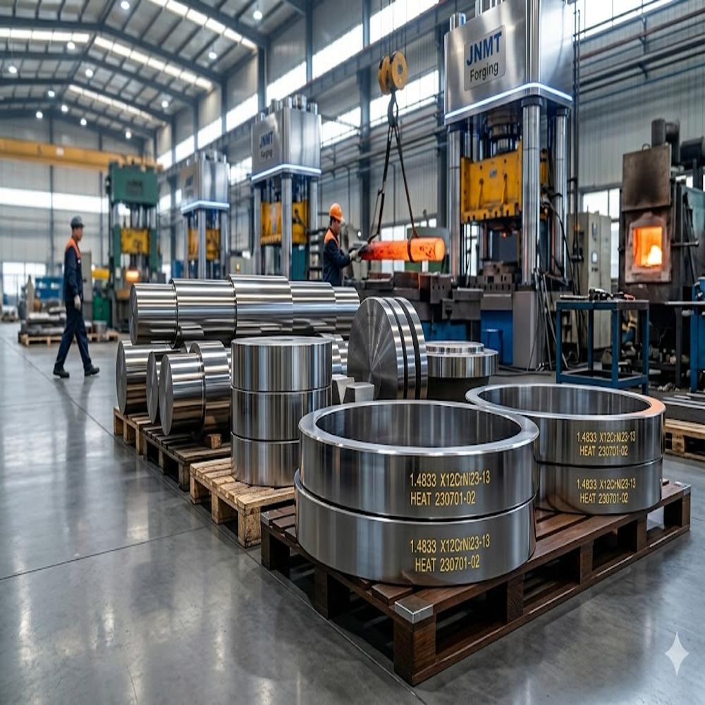 1.4833 forging India, X12CrNi23-13, AISI 309S, S30908, heat resistant stainless, furnace, heat exchanger, kiln, high temperature, forging supplier