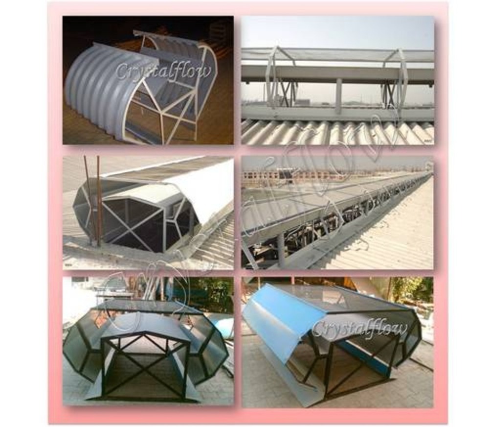 Crystal Ridge Ventilation System - Polycarbonate, Variable Dimensions, Clear | Rooftop Ventilation, Natural Light, Airflow Improvement For Industrial & Commercial Buildings