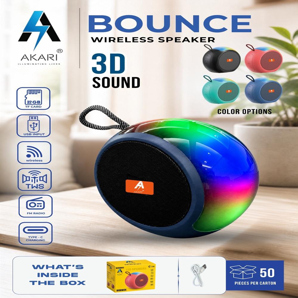 Akari Bounce Wireless Speaker - Color: Multi Color