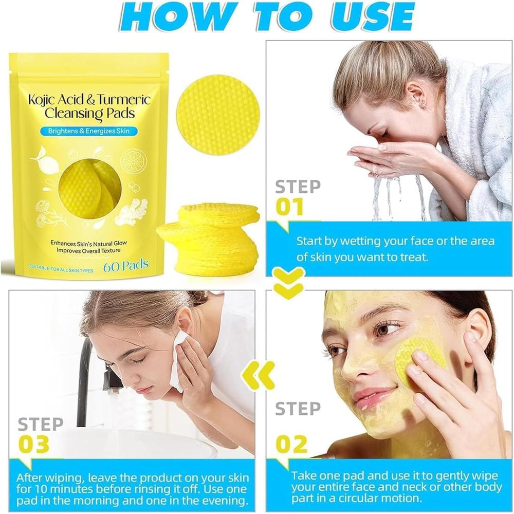 Kojic Acid And Turmeric Cleansing Pads
