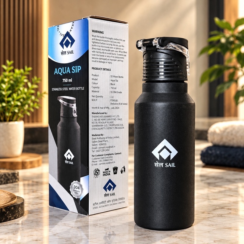 SAIL Aqua Sip Stainless Steel Water Bottle