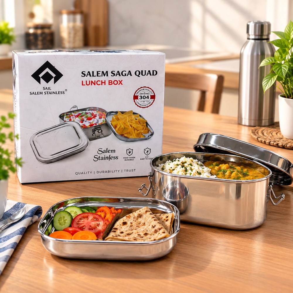 Sail Salem Saga Quad Lunch Box - Capacity: 545 Milliliter (Ml)