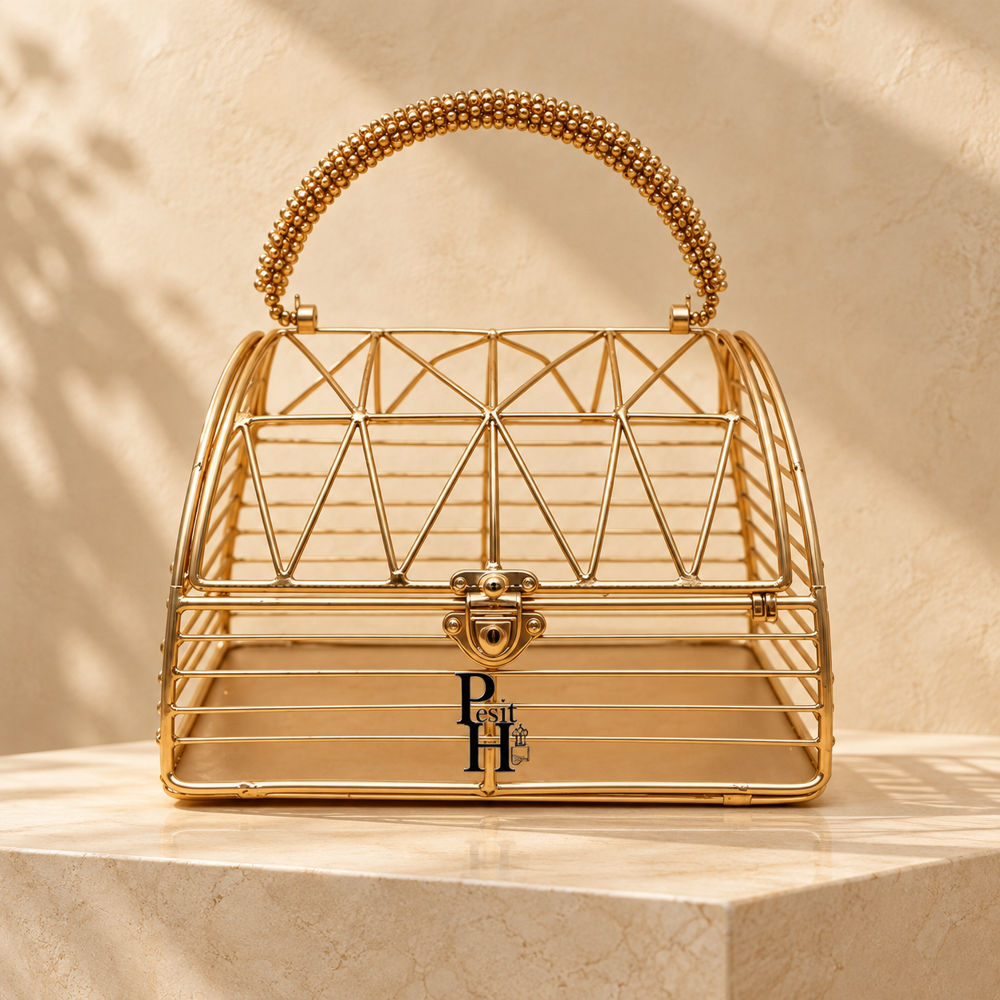 Iron Metal Hamper Basket