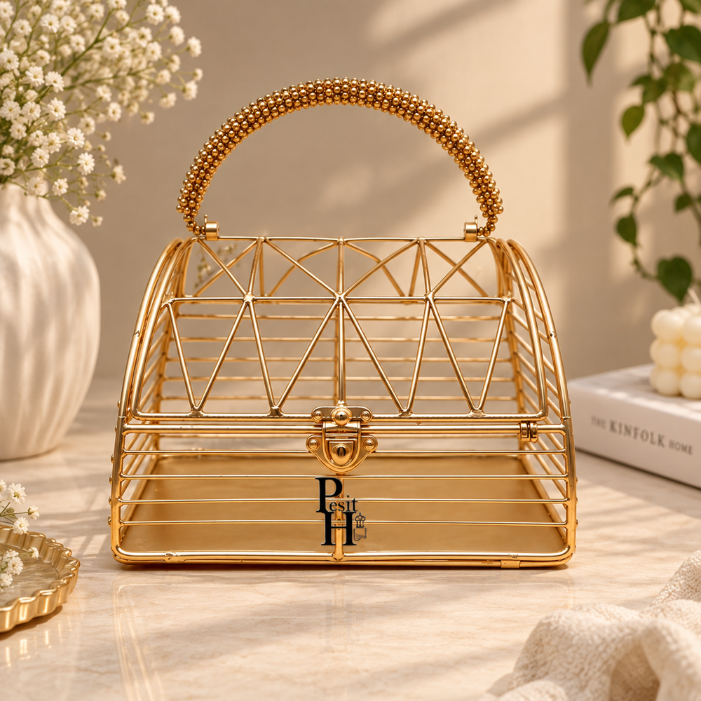 Iron Metal Hamper Basket