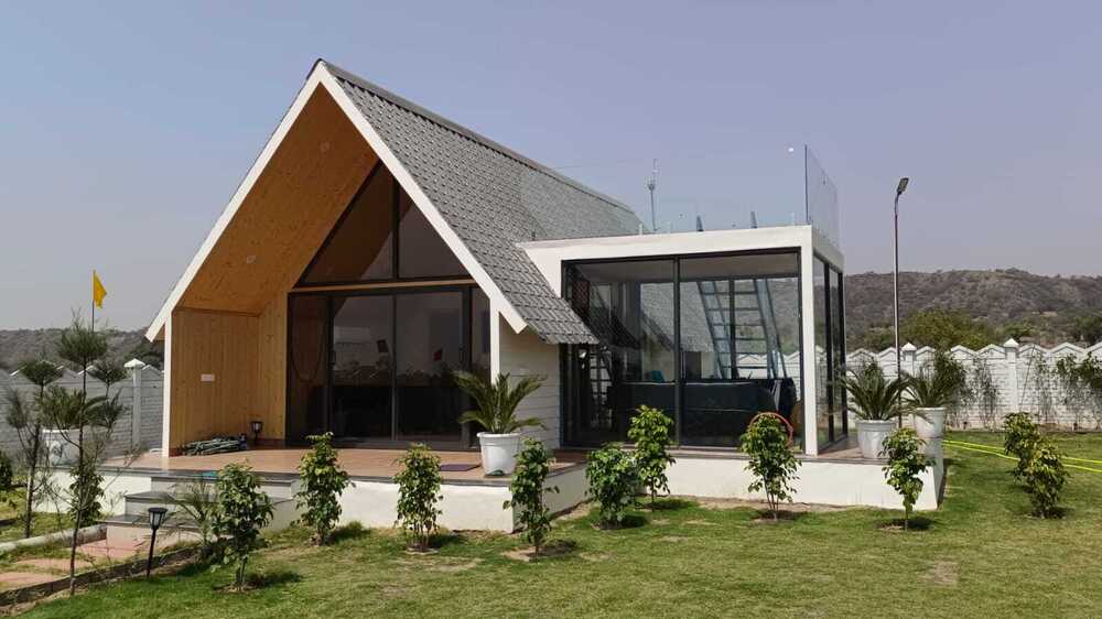 Modern A Frame Glass Cottage