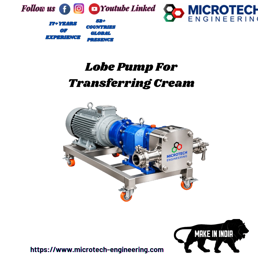  Lobe Pump For Transferring Cream