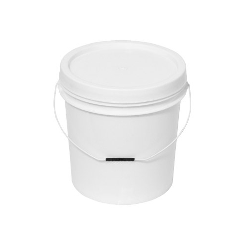 5L White Plastic Storage Bucket