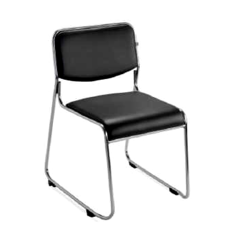Soft PVC Without Arm Visitor Office Chair