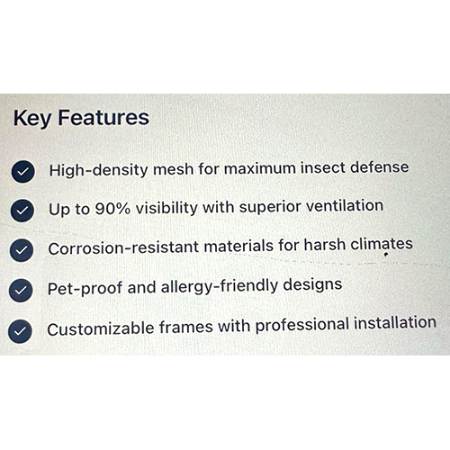 Mosquito Mesh Open Window System