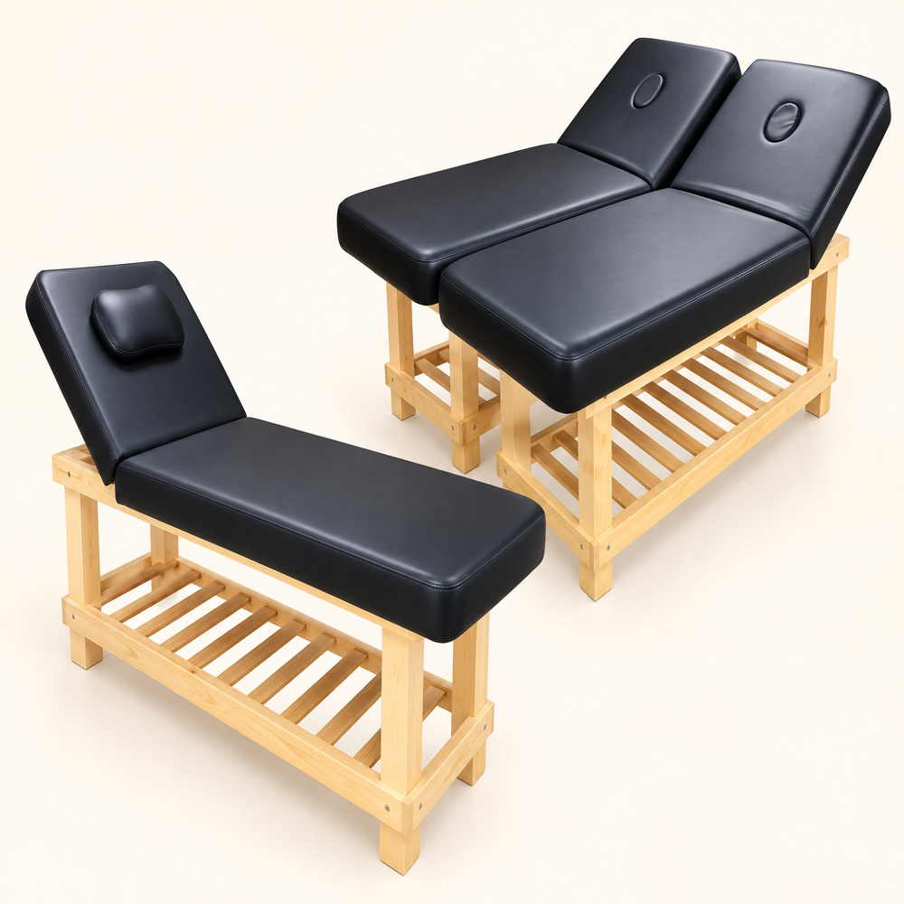 SPA AND MASSAGE BED WOODEN PTN