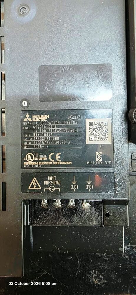 Mitsubishi Electric Gt2710-Stba Graphic Operation Terminal Got2000 Hmi Touch Panel - Application: Heavy Factory Automation & Automated Production Lines