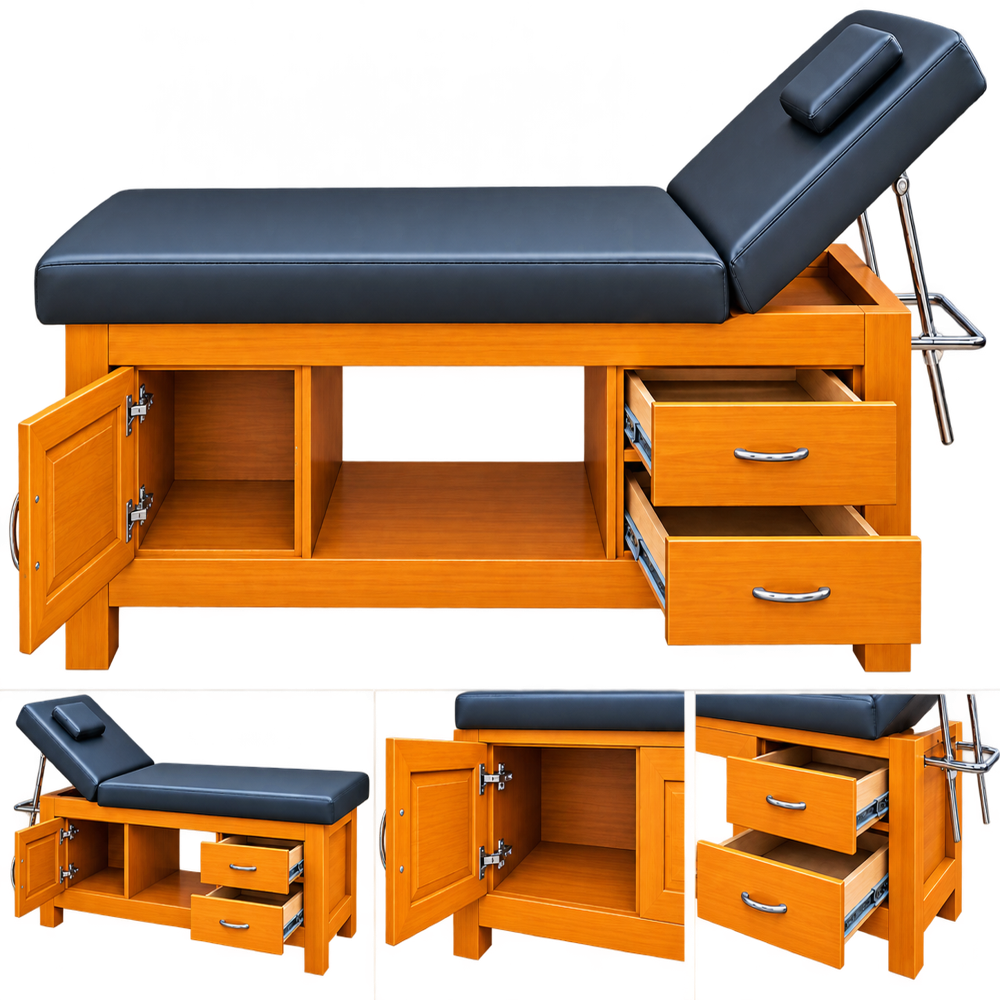 PESHLA WOODEN SPA BED WITH DRAWER