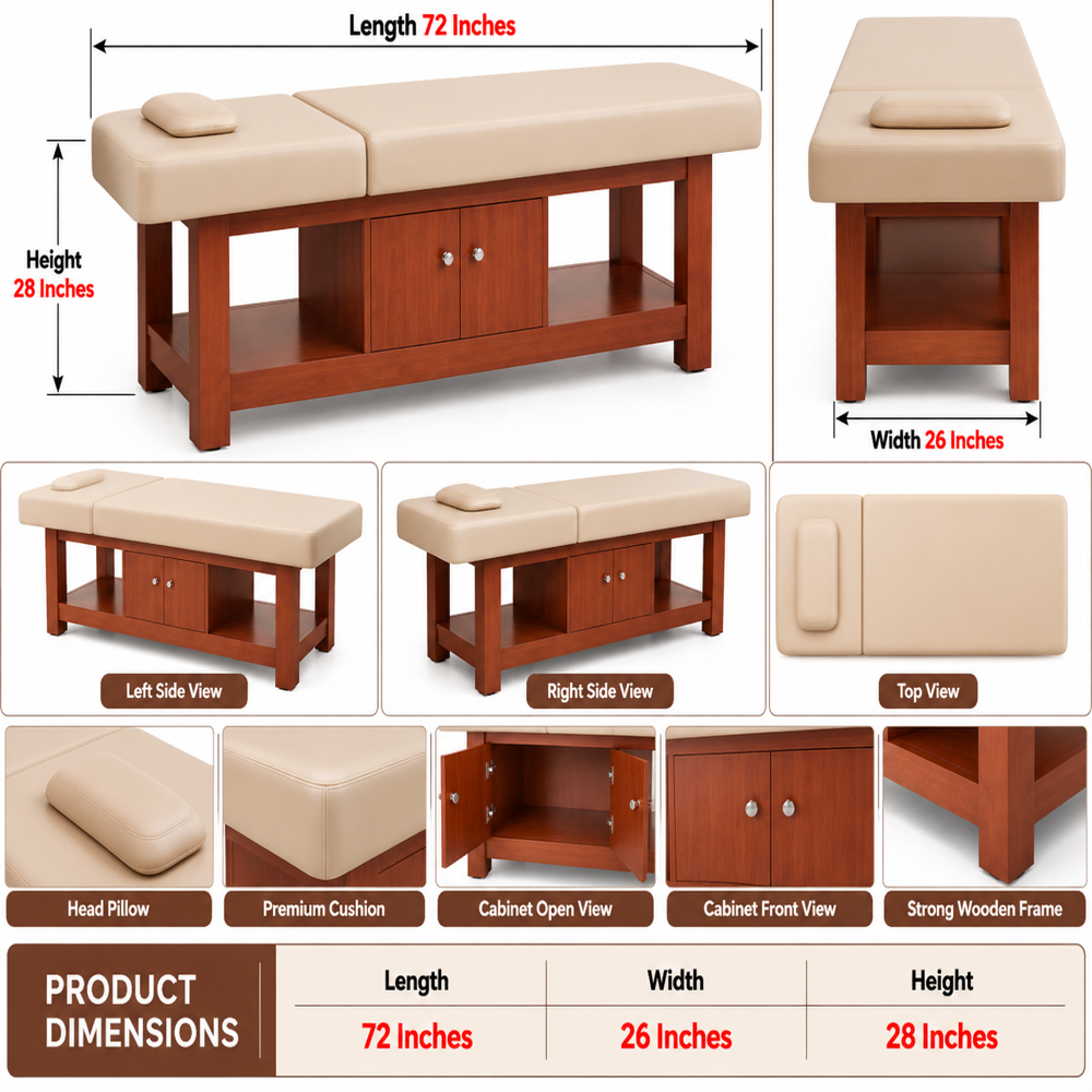 PESHLA SPA WOOD BED STORAGE
