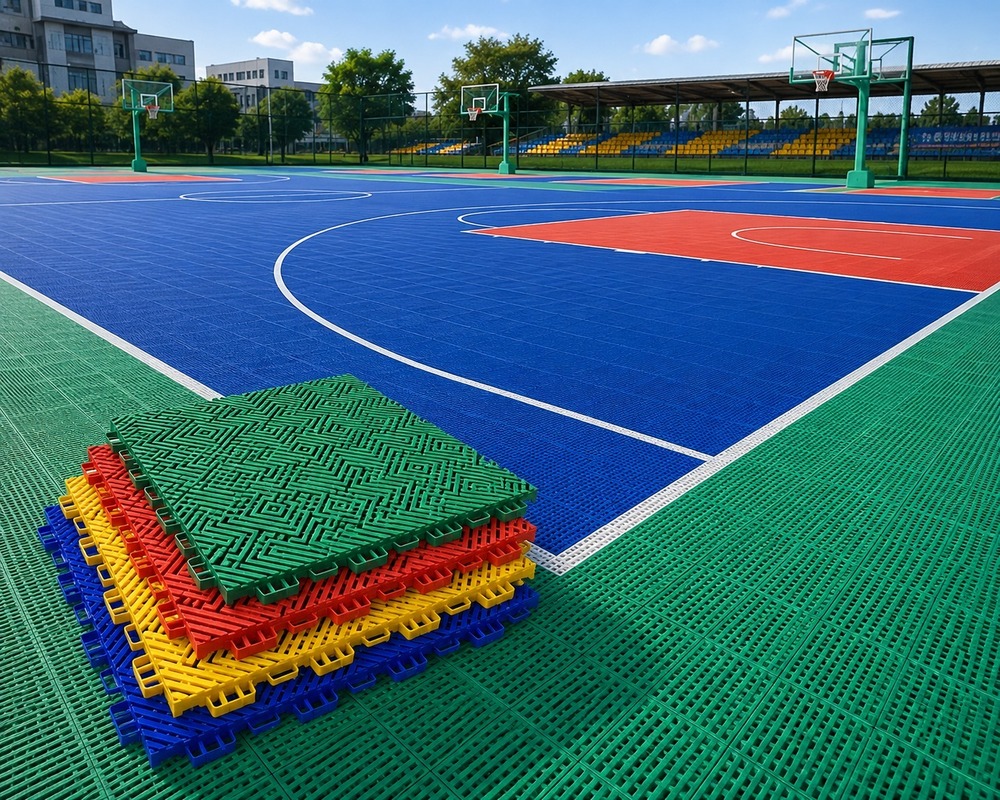 Professional PP Tiles Civil Construction Services By IKON SPORTS