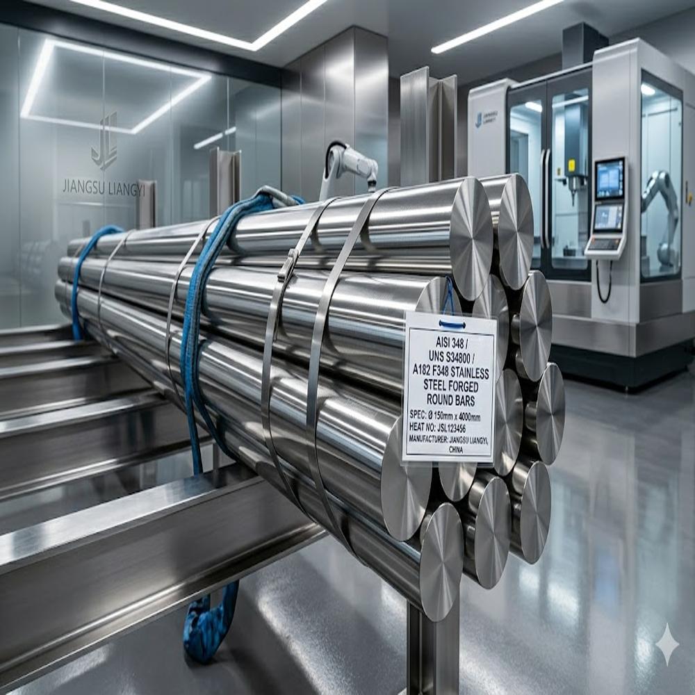 AISI 348 UNS S34800 F348 Niobium Tantalum Stabilized Stainless Forgings for Nuclear and High-Temp Service Flanges, Rings and Bars Jiangsu Liangyi