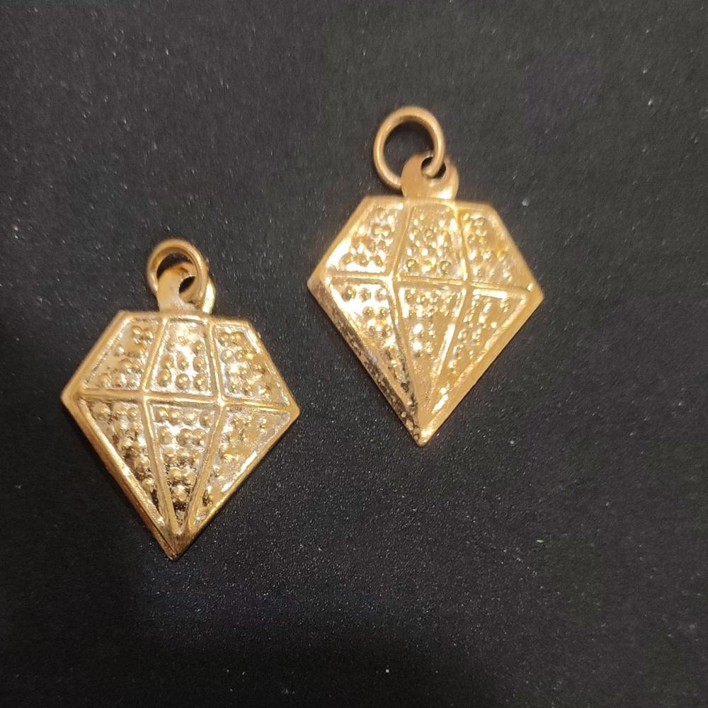 Diamond Pendant Golden Color