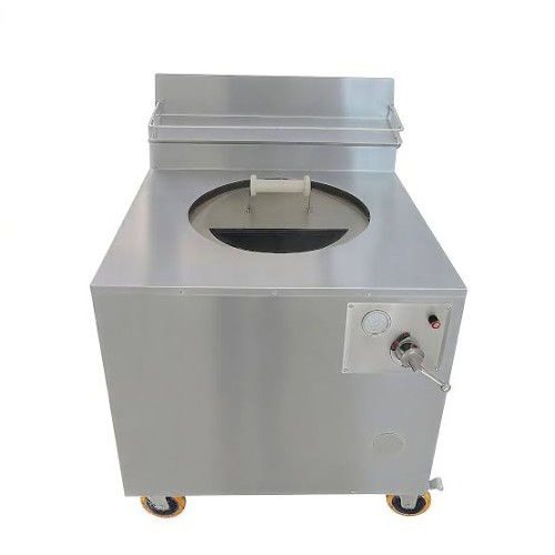 Stainless Steel Drum Type Cooking Tandoor - Color: Silver