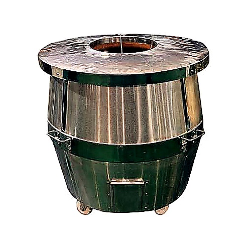 Commercial Round Ss Gas Tandoor - Color: Silver