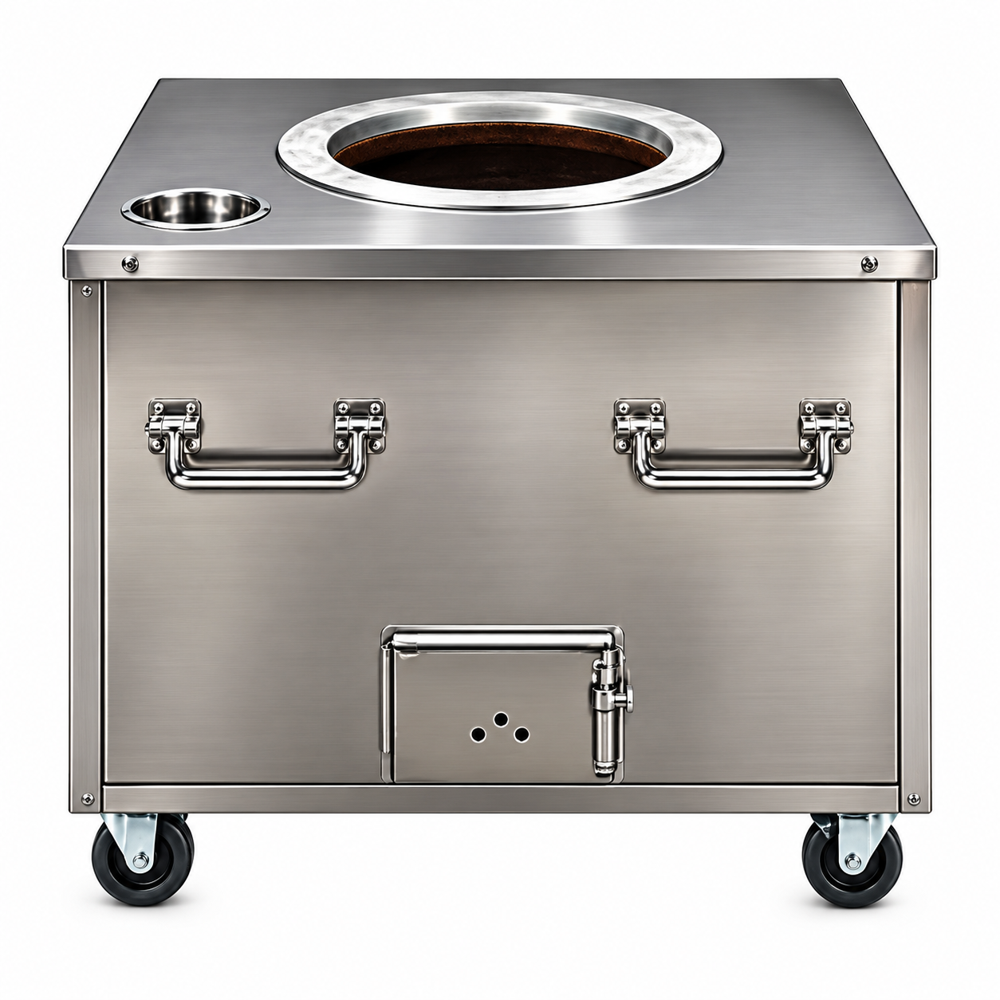 Stainless Steel Tandoor For Outdoor Catering - Color: Silevr