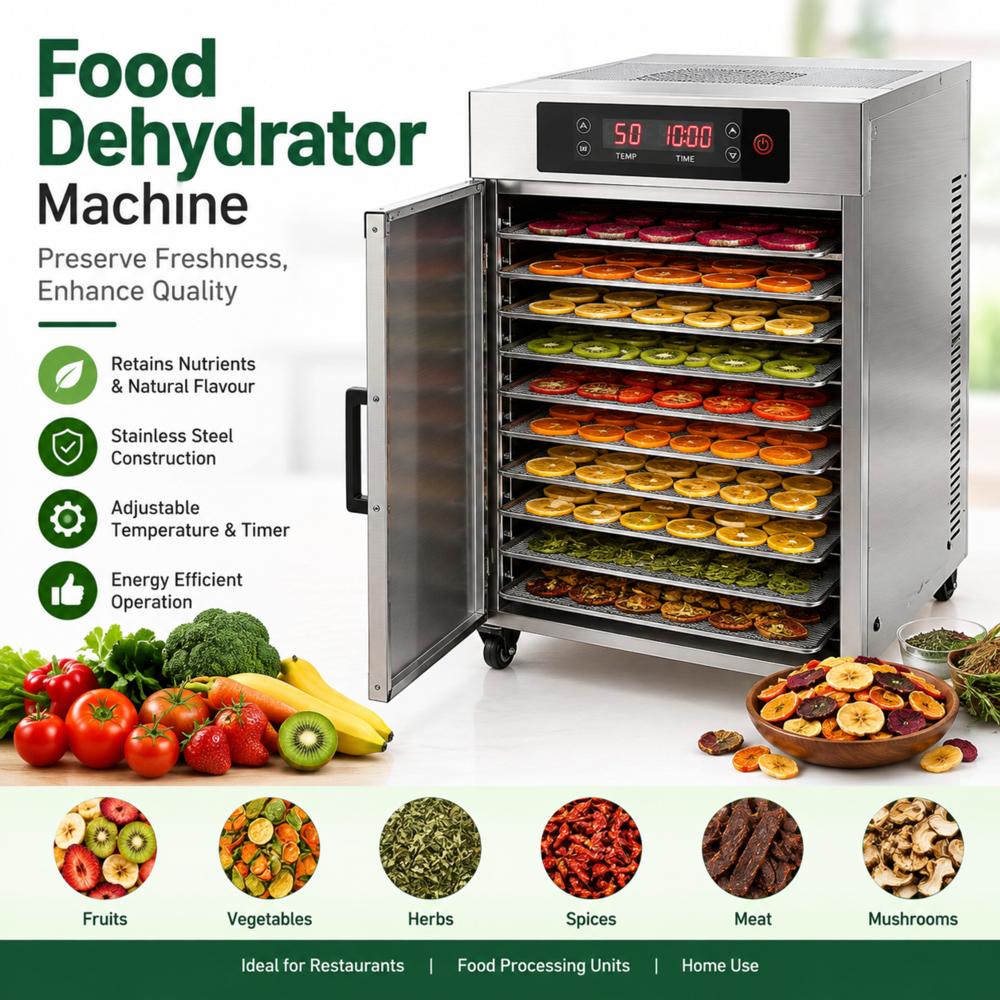 Food Dehydrator Machine 6 12 And 24 Trays - Material: Stainless Steel