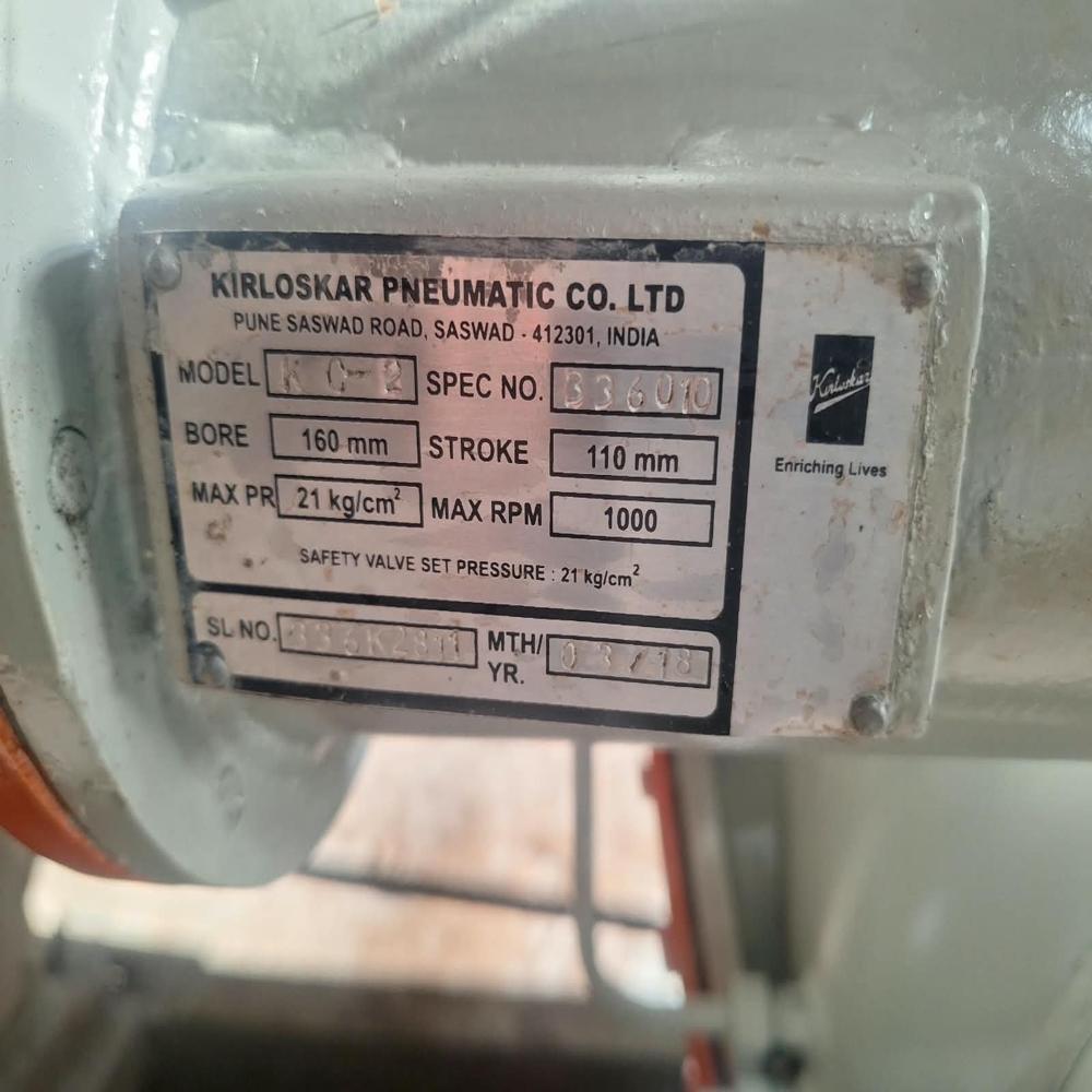 Kirloskar Kc2 Used Ammonia Compressor