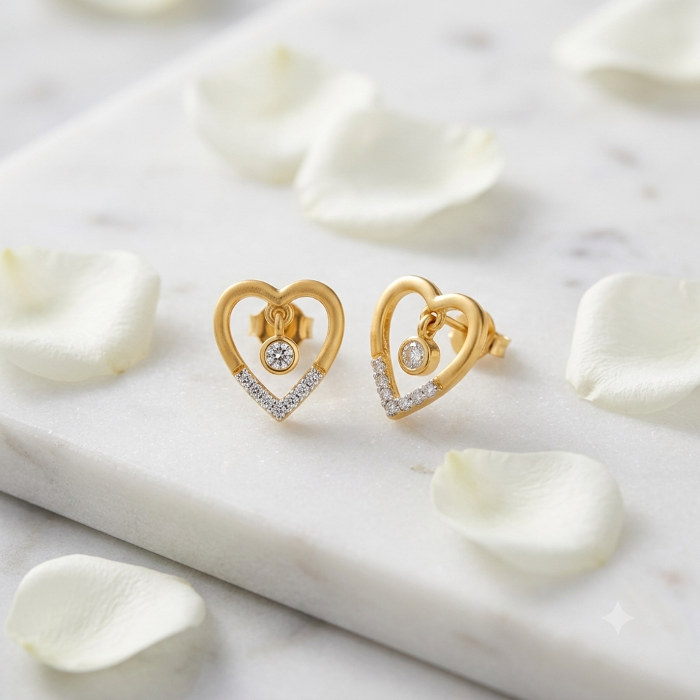 Luxury Gold Hexagon Hanging Earrings For Women - Material: Brass