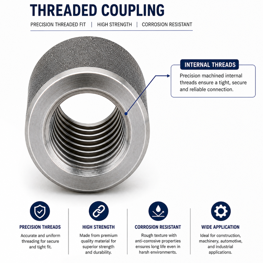 Tmt Bar Threaded Coupler - Application: Construction