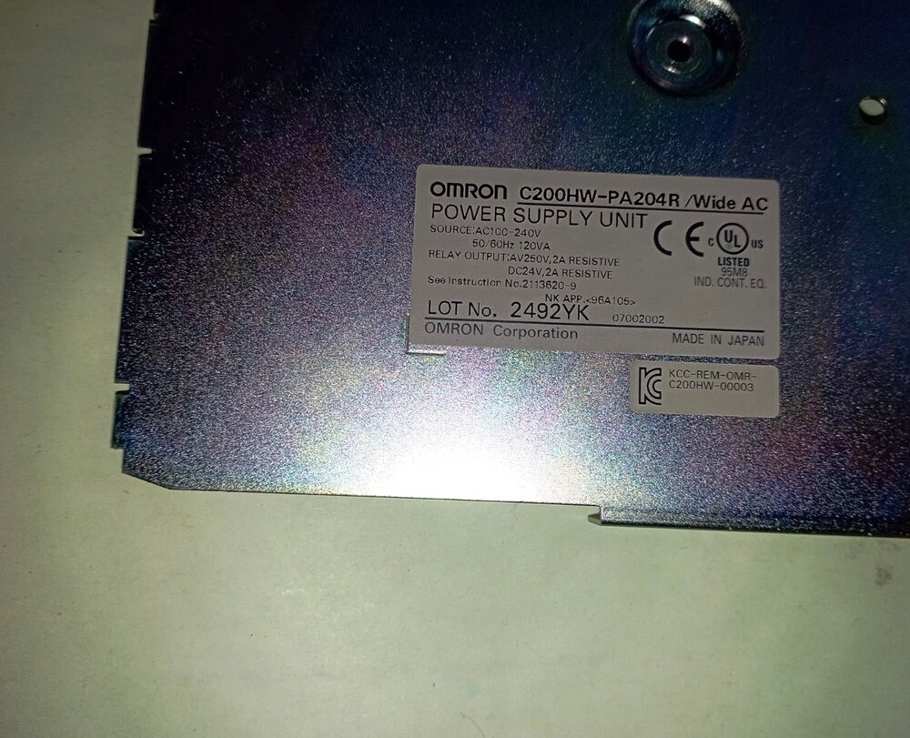 Omron C200Hw-Pa204R Wide Ac Plc Power Supply Unit - Application: Manufacturing Plants