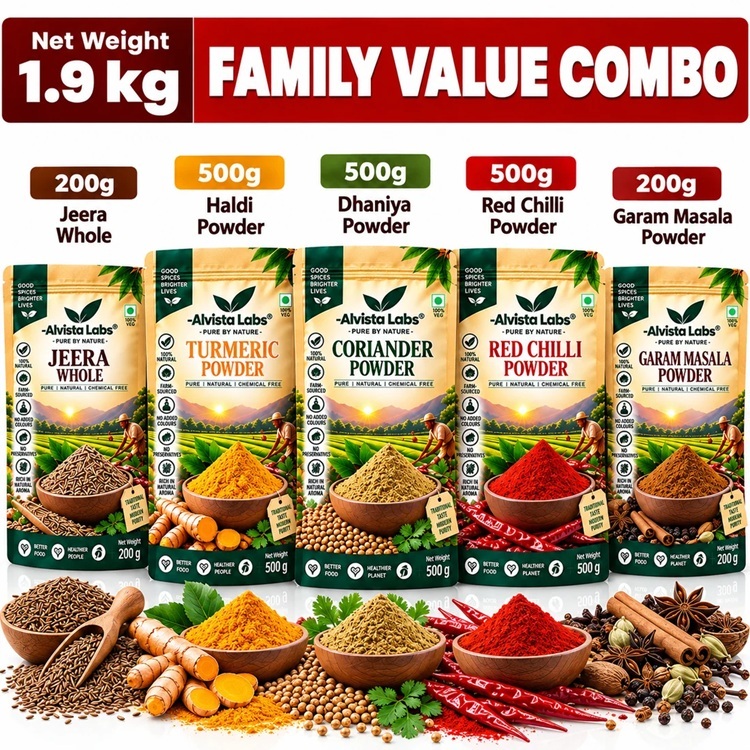 Alvista Labs Natural Family Value Combo 1.9 Kg - Color: Yellow